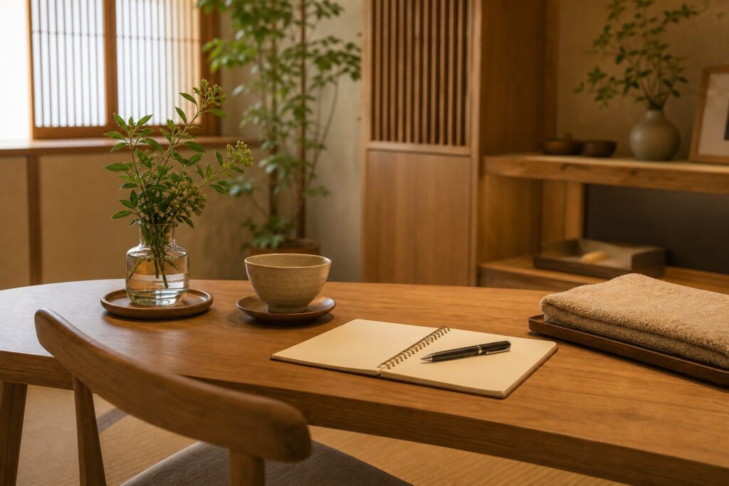 Salon consultation table image