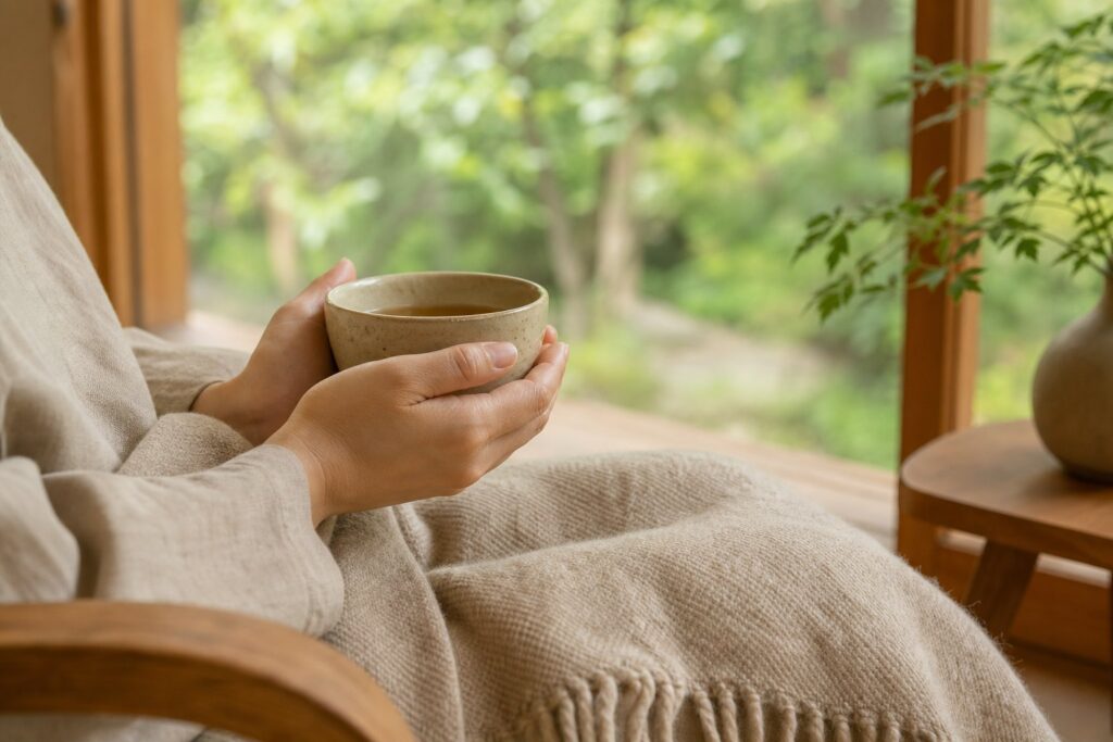 Warm cup calming self-care image