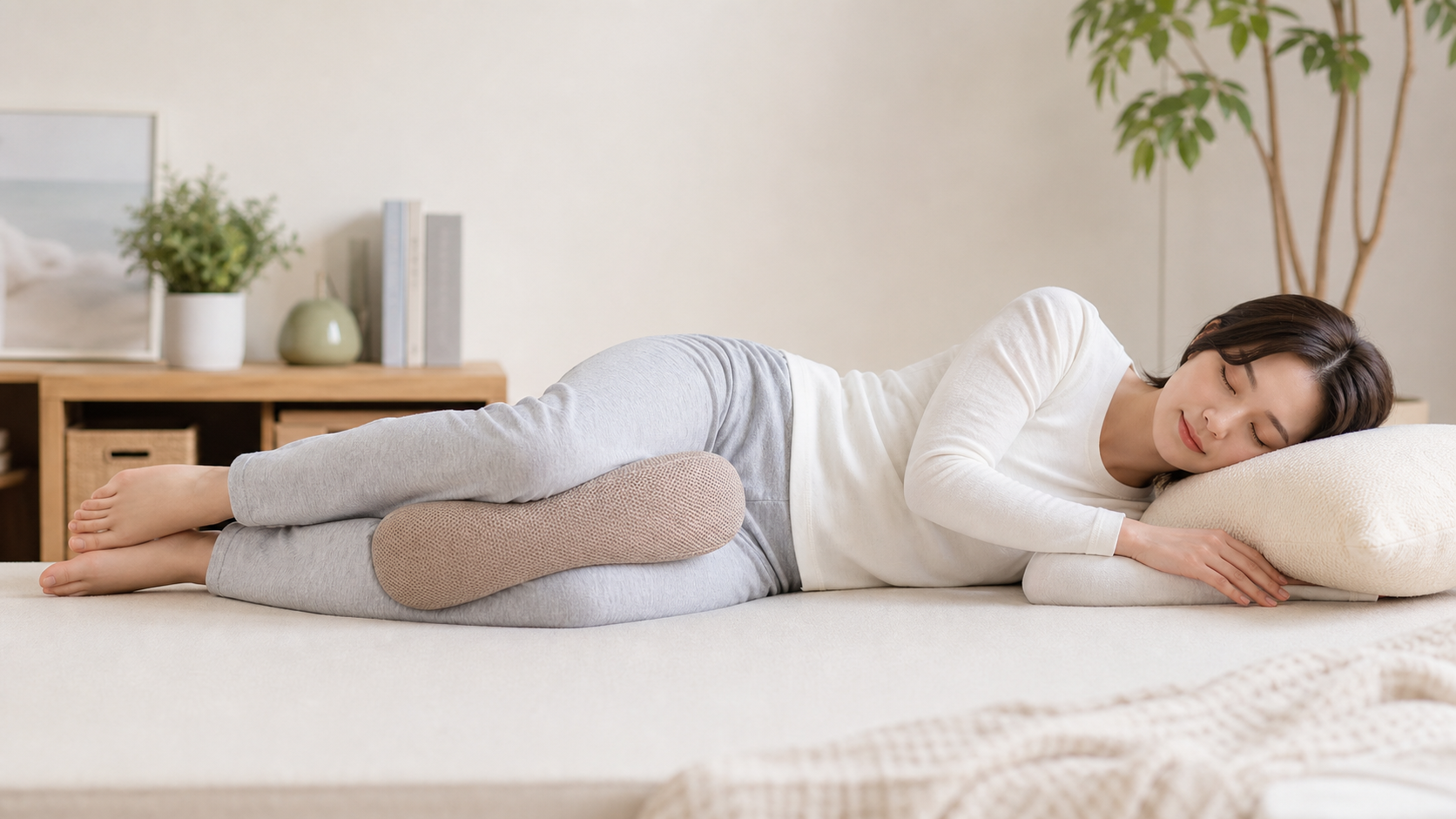 腰痛で休む日に無理のない姿勢で過ごす室内の様子