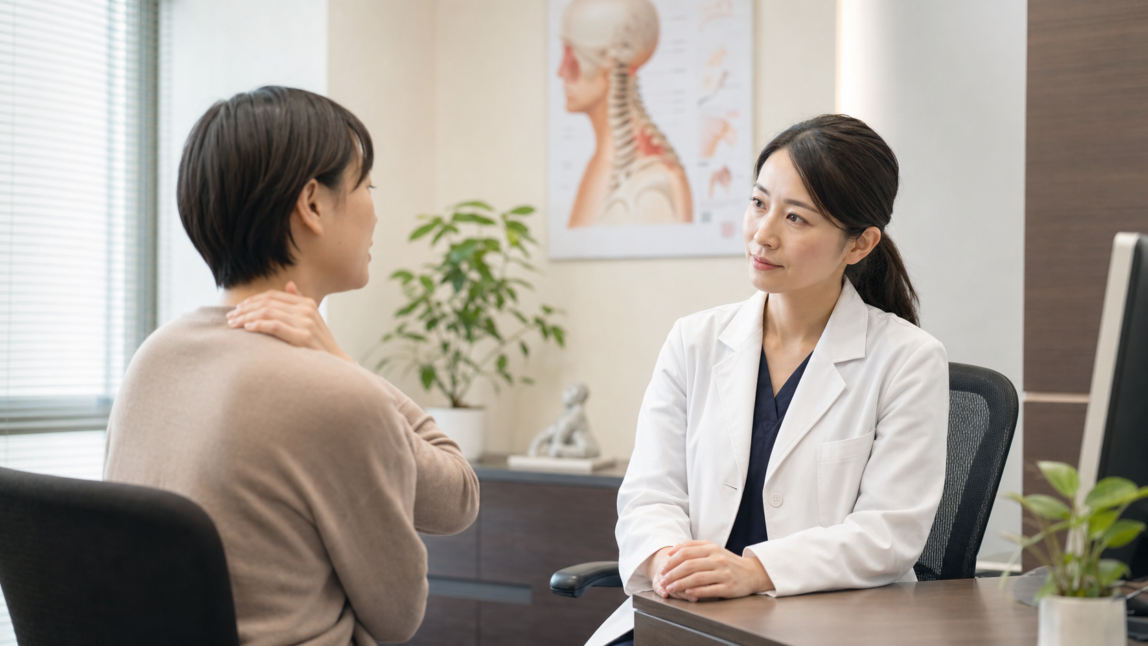 首がないように見える原因は？姿勢・肩まわりを整えるコツ：痛み・しびれがあるときは医療機関に相談を