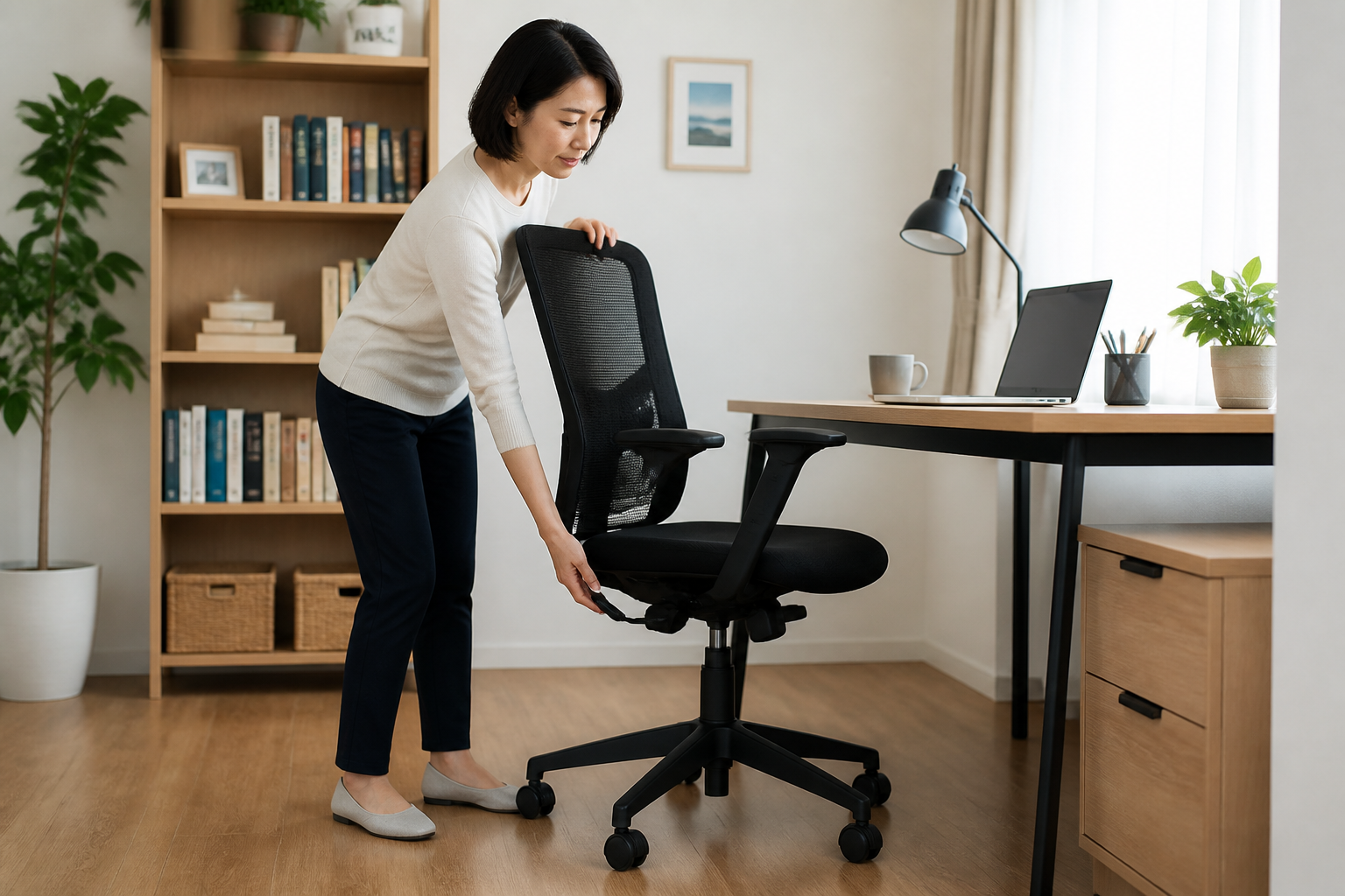 座り仕事でお尻が重い方へ｜骨盤まわりを休ませる整え方に関連する椅子の調整